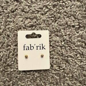 Fab'rik Gold-Tone Stud Earrings